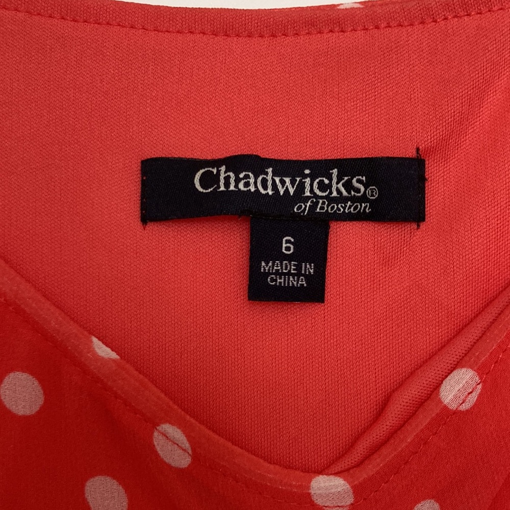 Chadwicks Red Polka Dot Midi Dress - Picture 3 of 5